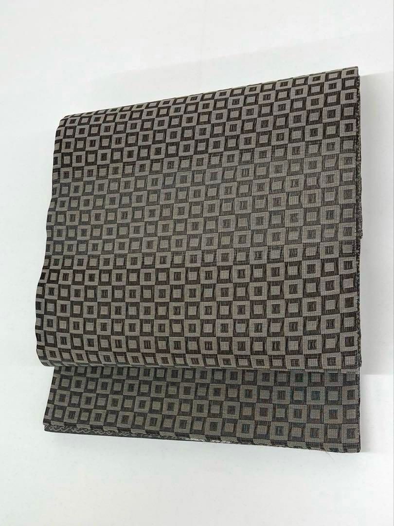 スリーシーズン 三重織 全通 洒落袋帯 葡萄唐草 リバーシブル 正絹