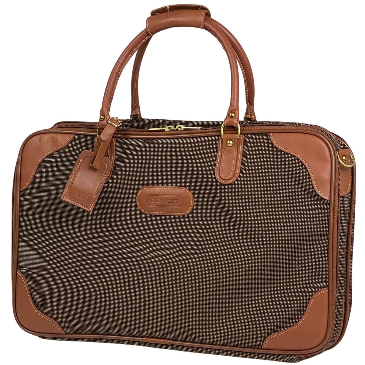 コーチ COACH ロゴ ボストンバッグ ハンドバッグ 2WAY ショルダーバッグ ボストンバッグ キャンバス ブラウン レディース