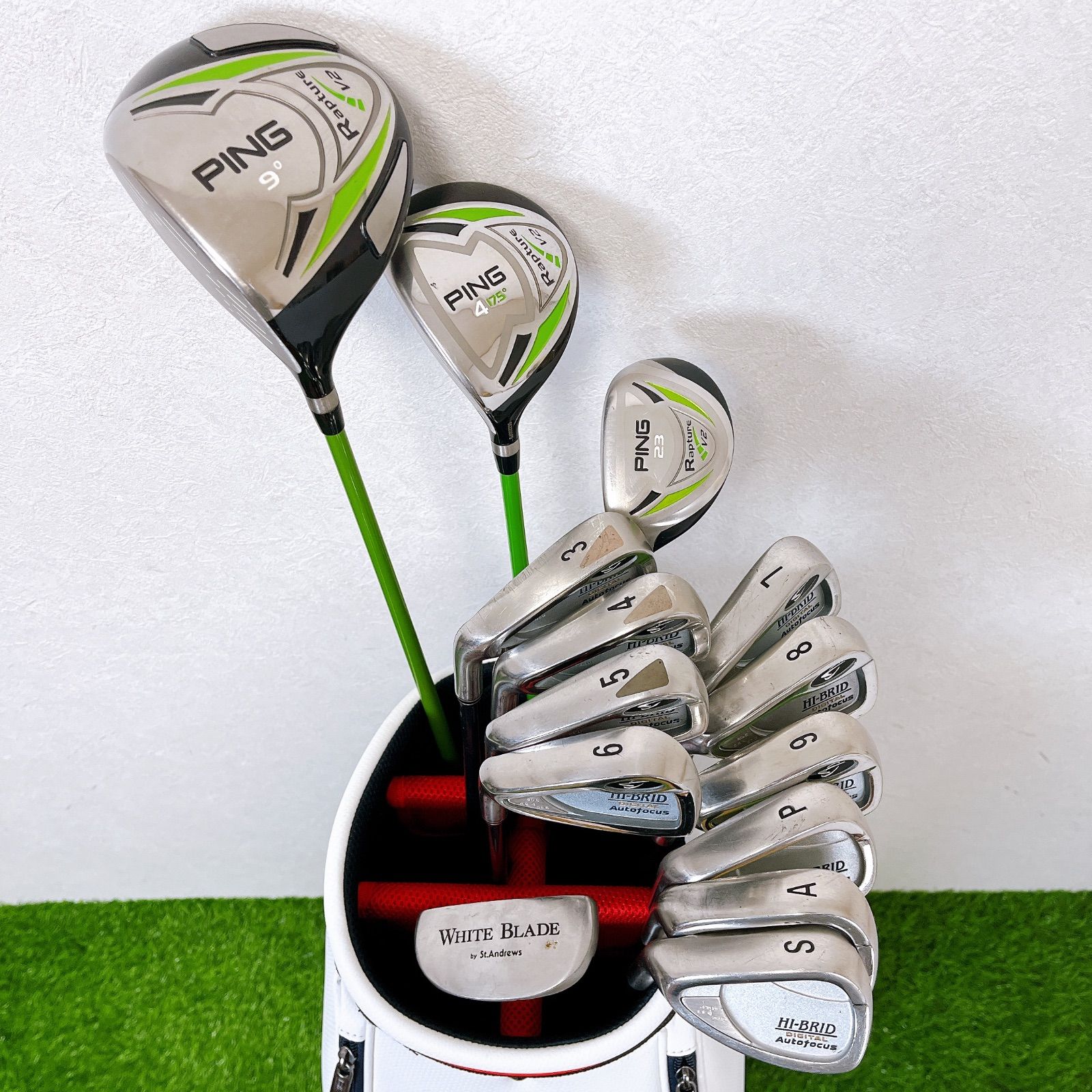 PING Rapture ピン ラプチャー レフティ 左利き用 豪華14本フルセット キャディバッグ付き