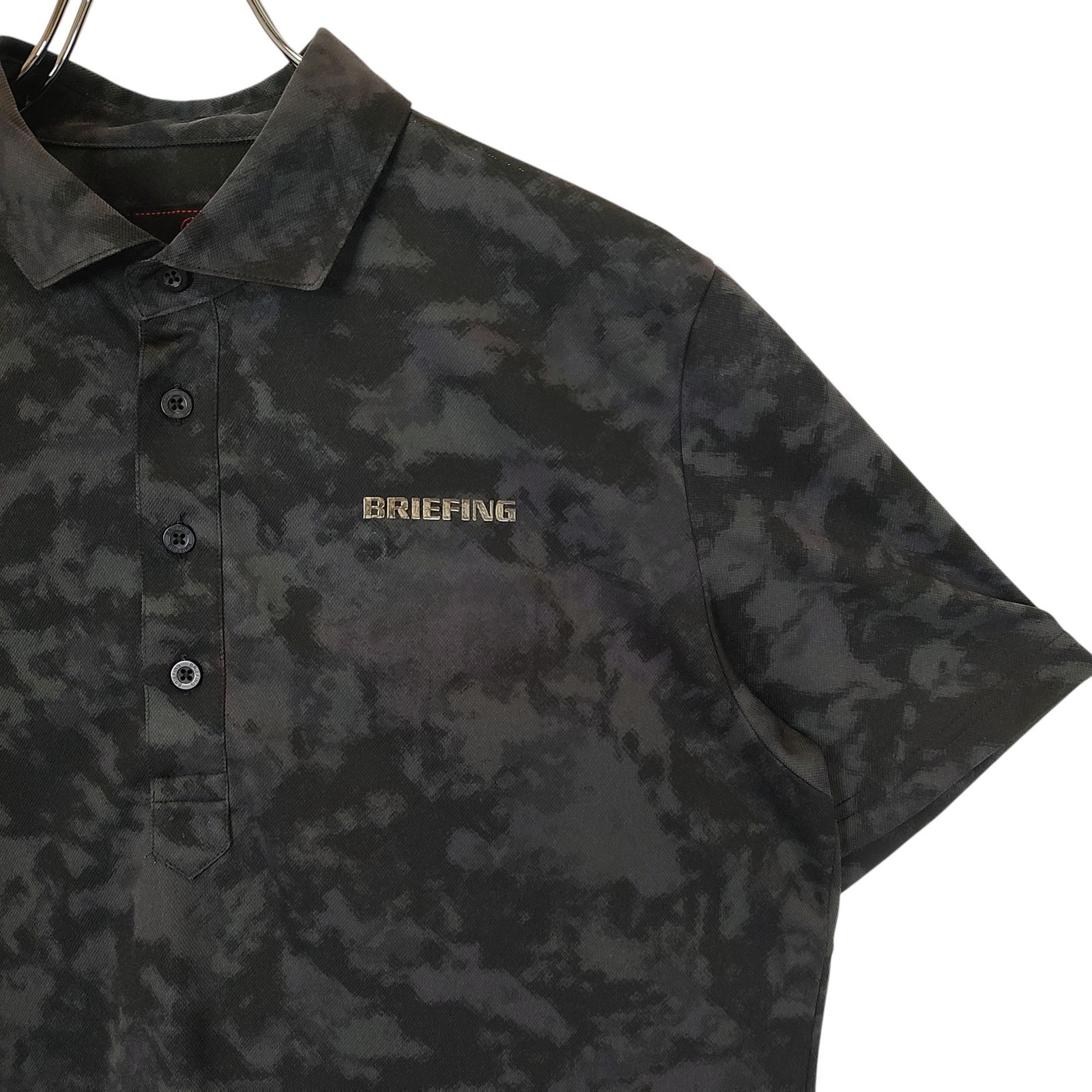 BRIEFING ブリーフィング　ゴルフ　ポロシャツ　カモフラ　ブラック　L BRIEFING ブラック カモフラ ポロシャツ L ブリーフィング BRIEFING