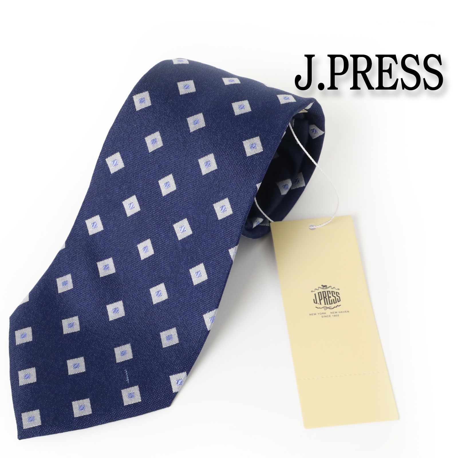 新品　未使用品　J.PRESS　Jプレス　ネクタイ　小紋柄　ジェイプレス　日本製 新品 ジェイプレス Jプレス 小紋柄 ネクタイ コモン タイ シルク 日本