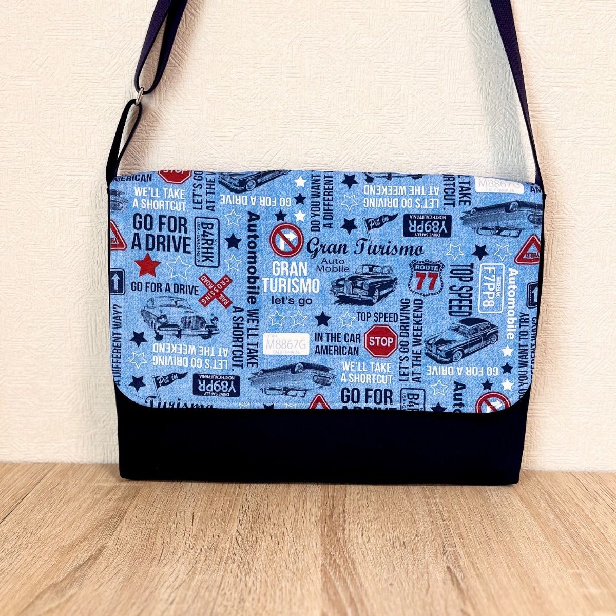 図書袋 アメリカンカー×ネイビー