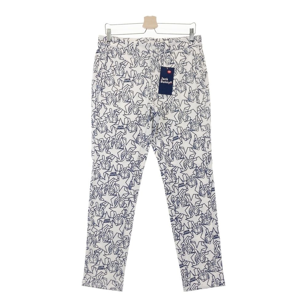 サイズ 4 JACK BUNNY ジャックバニー × ドラえもん|262-3231037|2025年モデル 裏微起毛 ストレッチパンツ 星 ドラえもん 総柄 ホワイト系 240101523542 ゴルフウェア メンズ ストスト