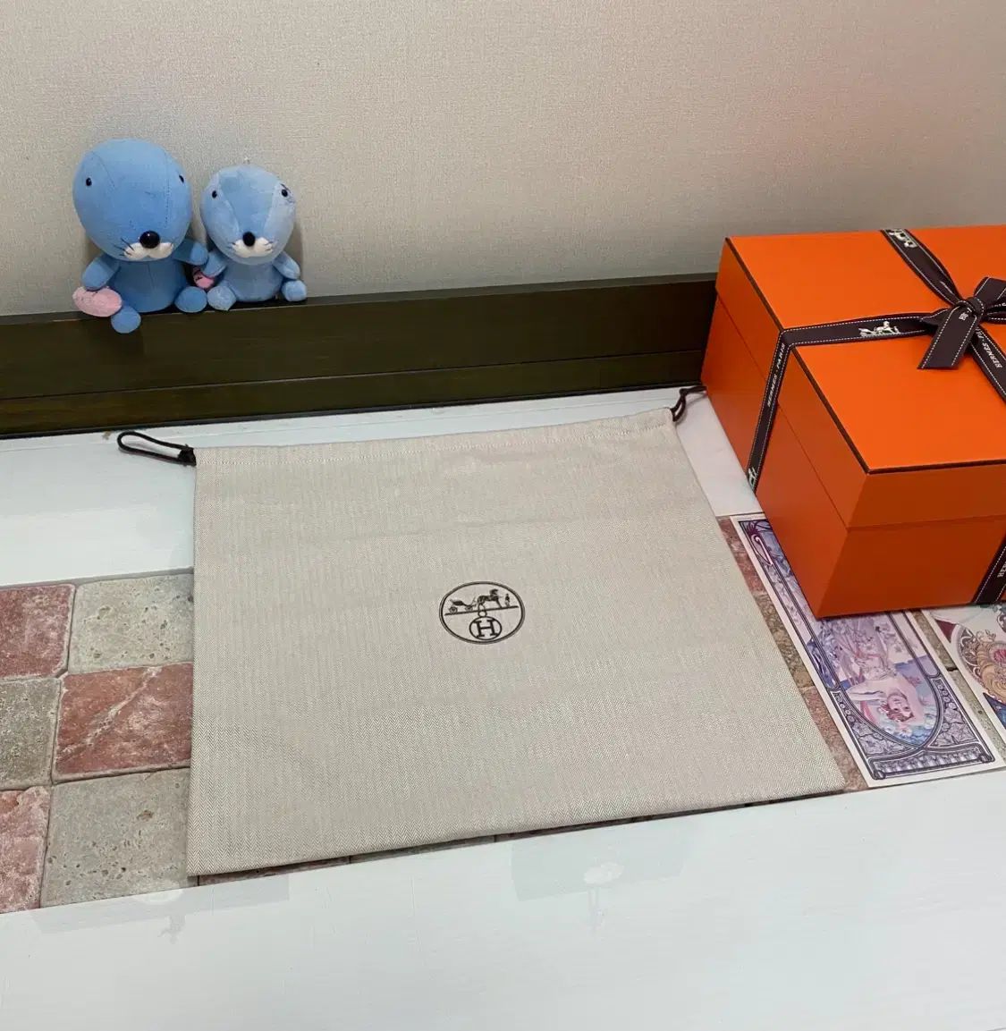 エルメス バッグ ボックス 31 5x34 5x15 ダスト バインダー リフィル リボン お買い物バッグ