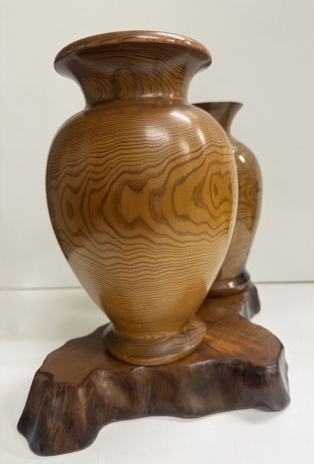 屋久杉　壺と台セット 屋久杉 壺と台セット