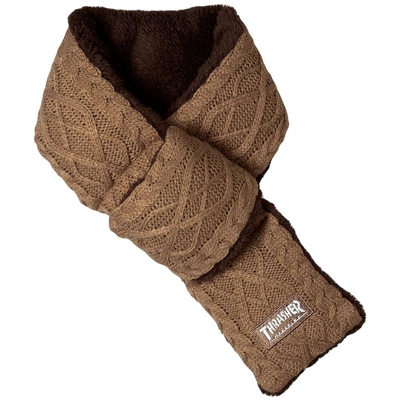 [スラッシャー] 保温 マフラー (ブランドロゴ) [ 21TH-K58 / BOX LOGO MUFF ] 防寒商品 BRN FR