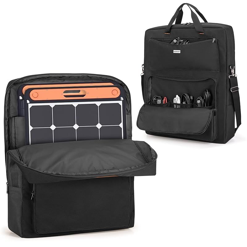 HODRANT ソーラーパネル収納バッグ Jackery SolarSaga 100|200に適合して ソーラーパネルバッグ 2枚収納 ソーラーパネル ケース 0