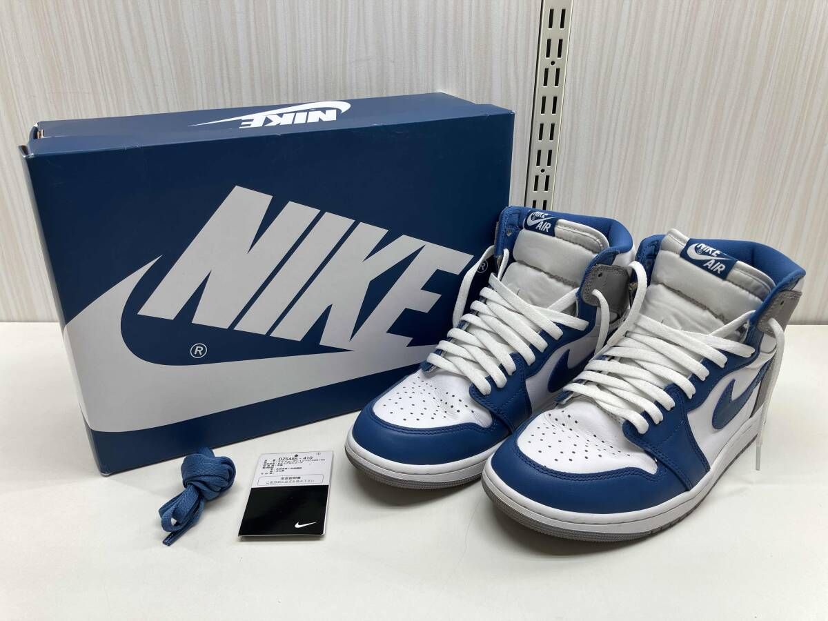 替紐1本 NIKE ナイキ エアジョーダン 1 レトロ HIGH OG DZ5485-410 28.0cm ブルー×ホワイト×グレー