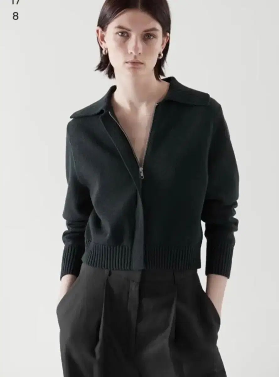 COS コス ジップアップ アウター カーディガン M