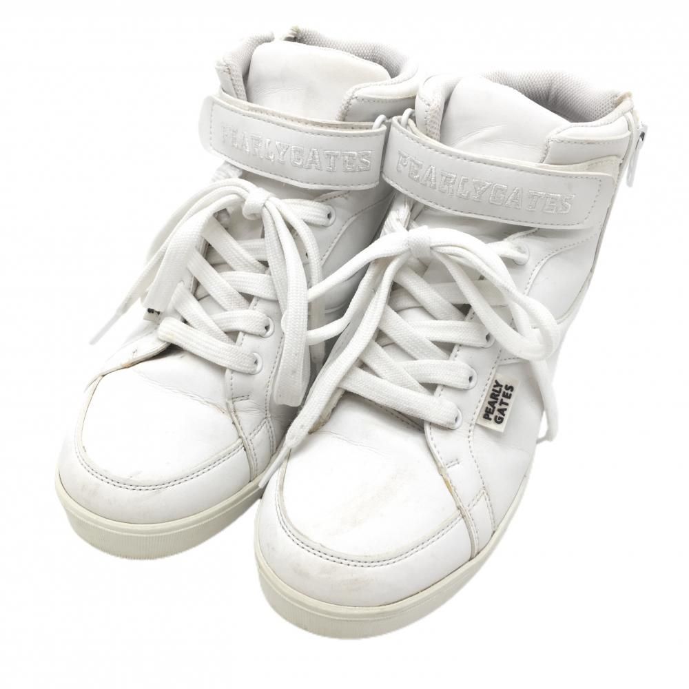 パーリーゲイツ ハイカットゴルフシューズ 白 053-2992302 レディース 24.0 ゴルフウェア PEARLY GATES