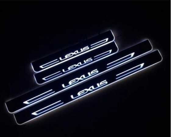 レクサス LEXUS LS専用 流れる LED スカッフプレート アクリル製 ドアステッププレート ホワイト発光 LS460 LS600 LS500  LC500 4枚 - メルカリ