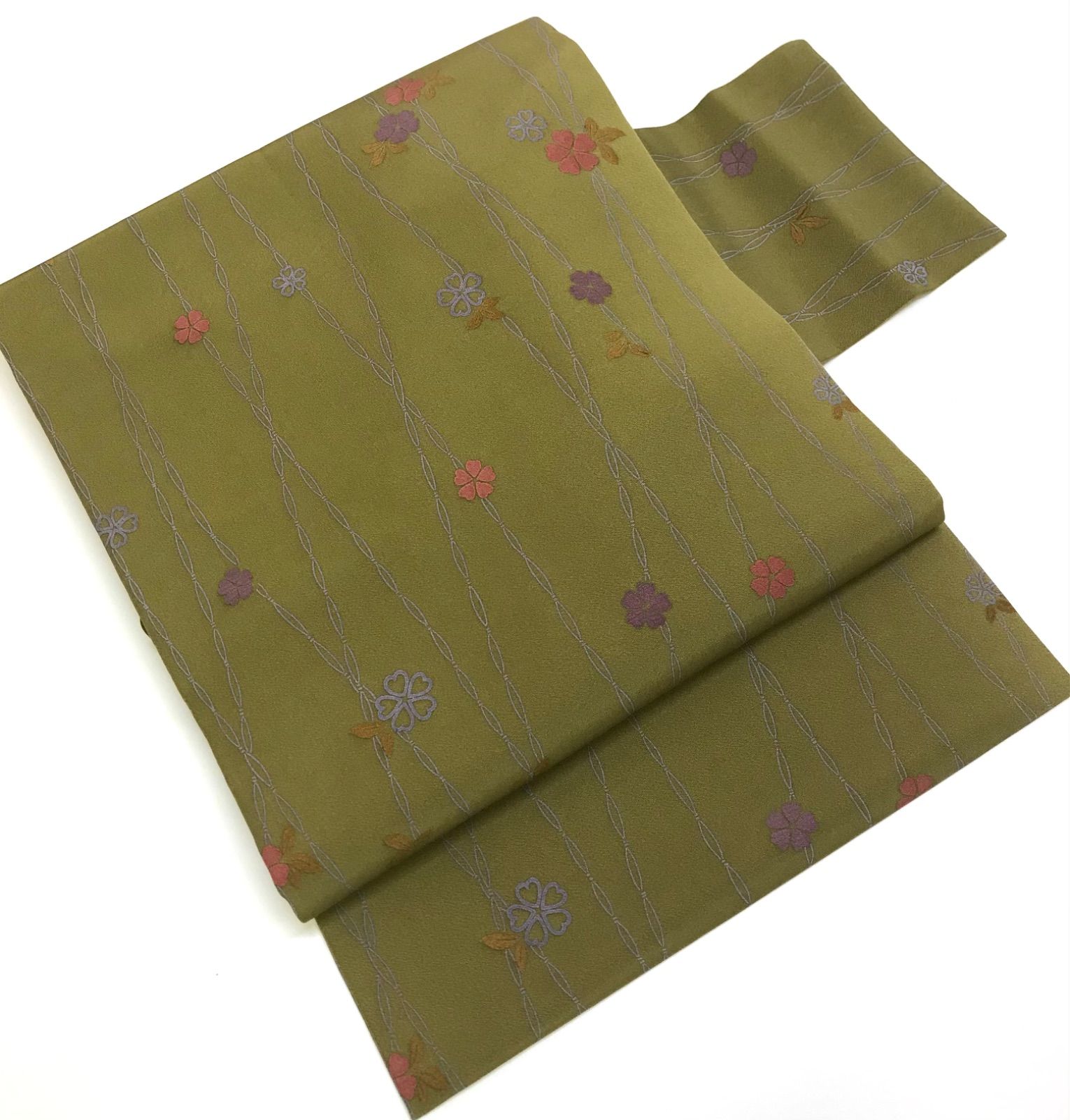 平和屋着物◎九寸名古屋帯 切嵌 名物裂 金糸 正絹 逸品 AAAZ6258cs