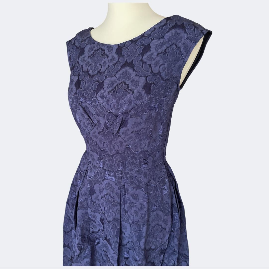 ◆Closetクローゼット ジャガード紫ネイビーフ