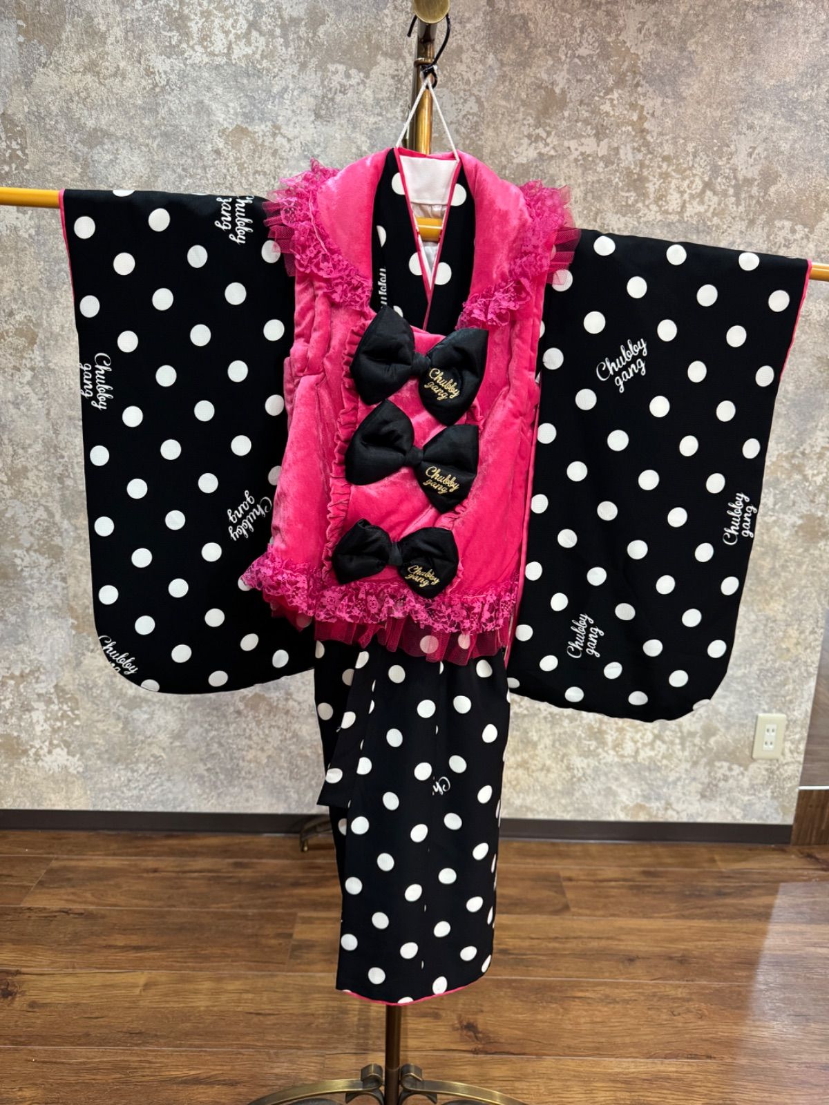 3歳女の子　七五三着物　被布 チャビーギャング CHUBBY GANG