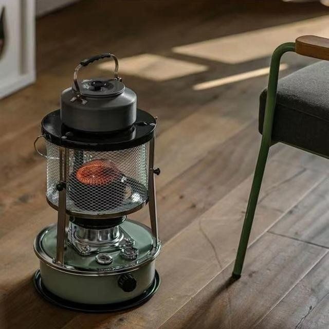 キャンプストーブ 灯油ストーブ アウトドアストーブ 小型 石油ストーブ 省エネ 暖房 防寒 持ち運び バッグ付 6点セット 青色