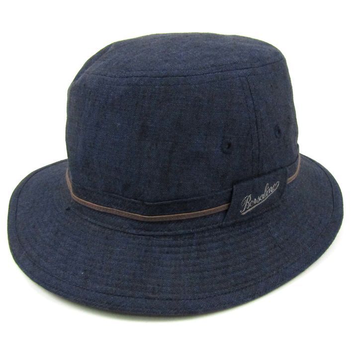 ボルサリーノ ハット 帽子 ブランド バケットハット メンズ M 56.5cm サイズ ネイビー Borsalino
