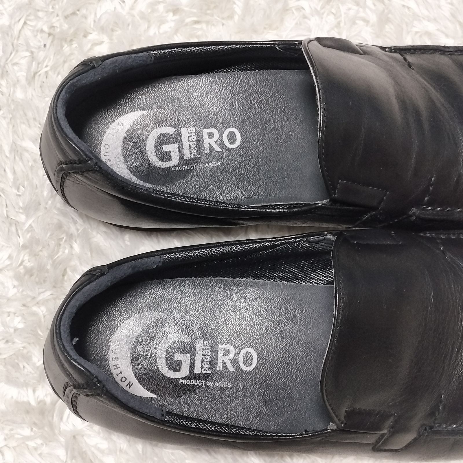ASICS WALKING pedala GIRO 24.5cm EE 2E ローファー スリッポン GEL 