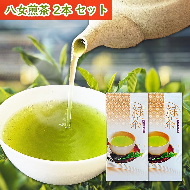 ワンコイン 八女茶 100g 2本セット 深蒸し茶 煎茶 緑茶 深蒸し茶