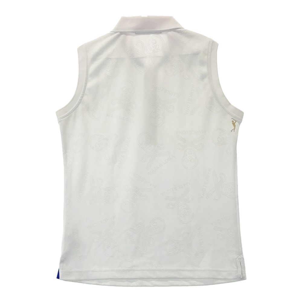 サイズ 38 MARK-LONA マークアンドロナ ノースリーブポロシャツ ホワイト系 240101525540 ゴルフウェア レディース ストスト