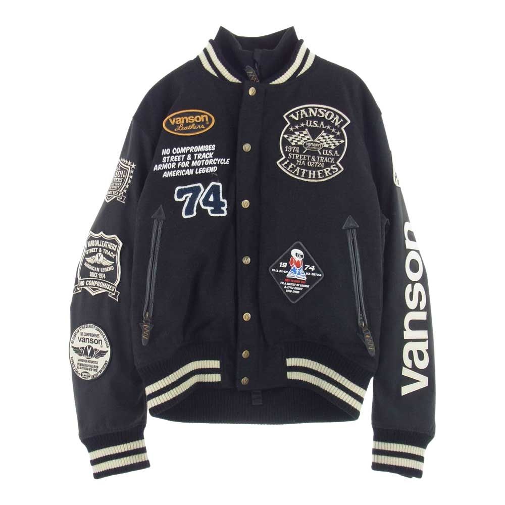 VANSON バンソン スタジャン VS21101W AWARD JACKET ロゴパッチ