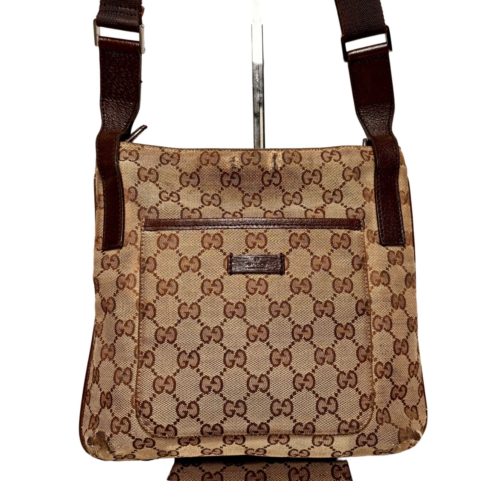 GUCCI グッチ GGキャンバス ショルダーバッグ 肩掛け 斜め掛け