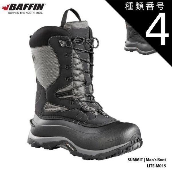種類4：Black/28cm/10 スノーブーツ メンズ バフィン サミット BAFFIN SUMMIT LITE‐M015 black 防寒ブーツ ウィンターブーツ 日本正規品