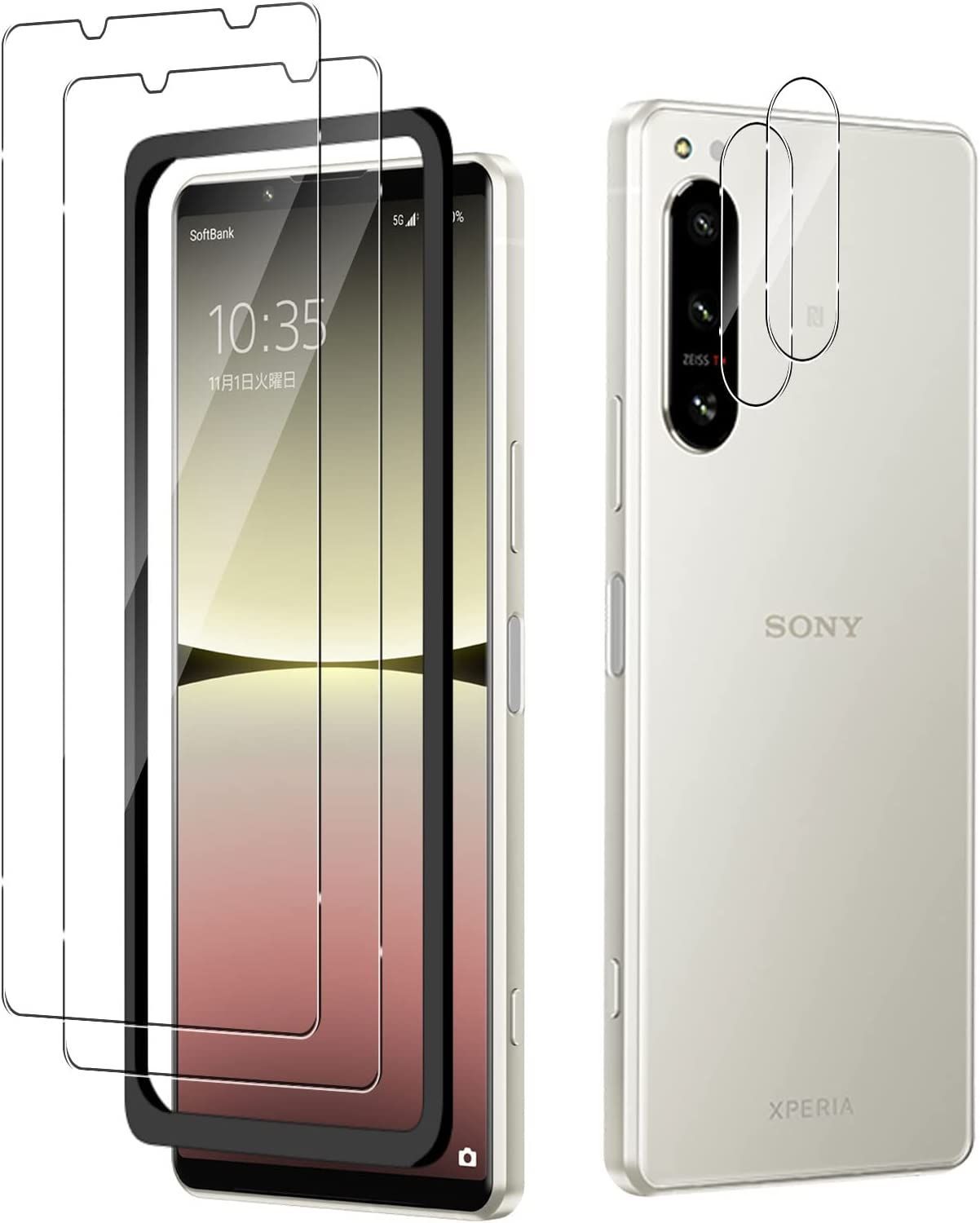 66%OFF!】 Xperia 5 IV ケース 両面 強化ガラス レンズ保護付き クリア