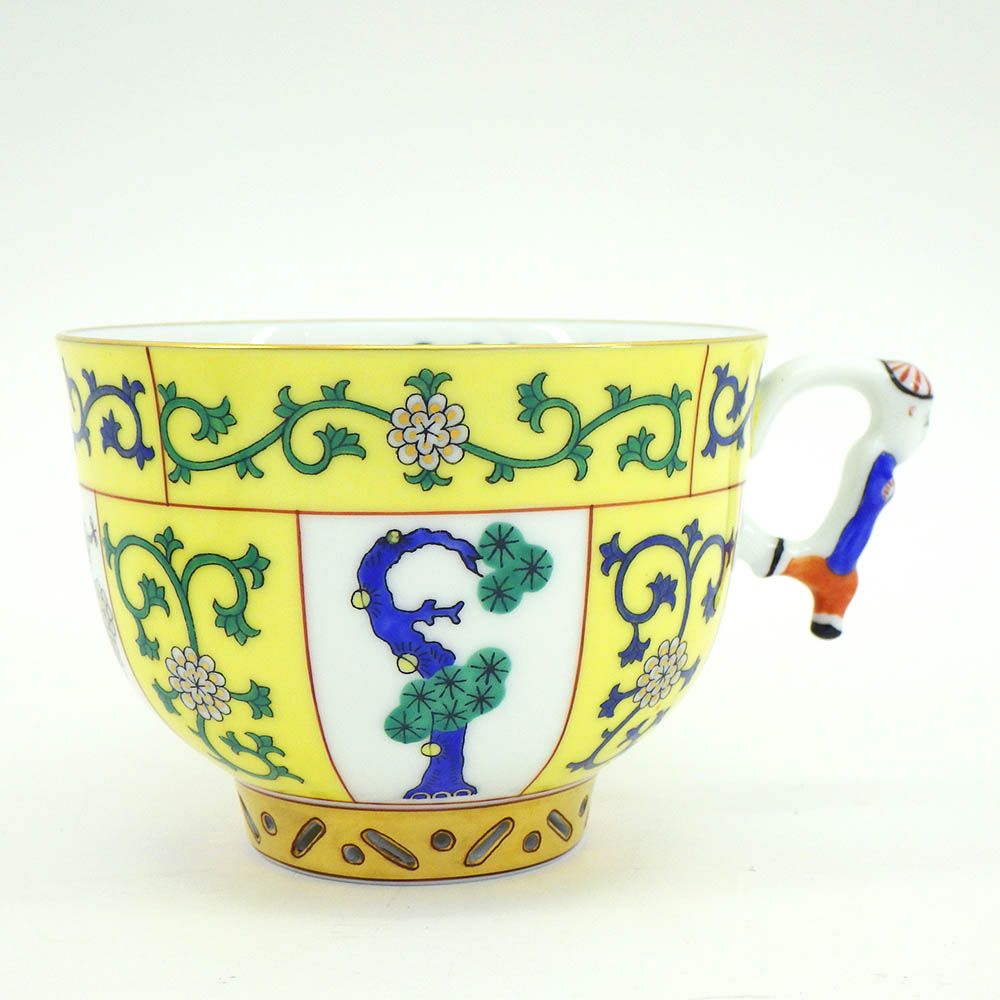 HEREND ヘレンド 西安の黄 (SJ) ラージカップ＆ソーサー ペインター