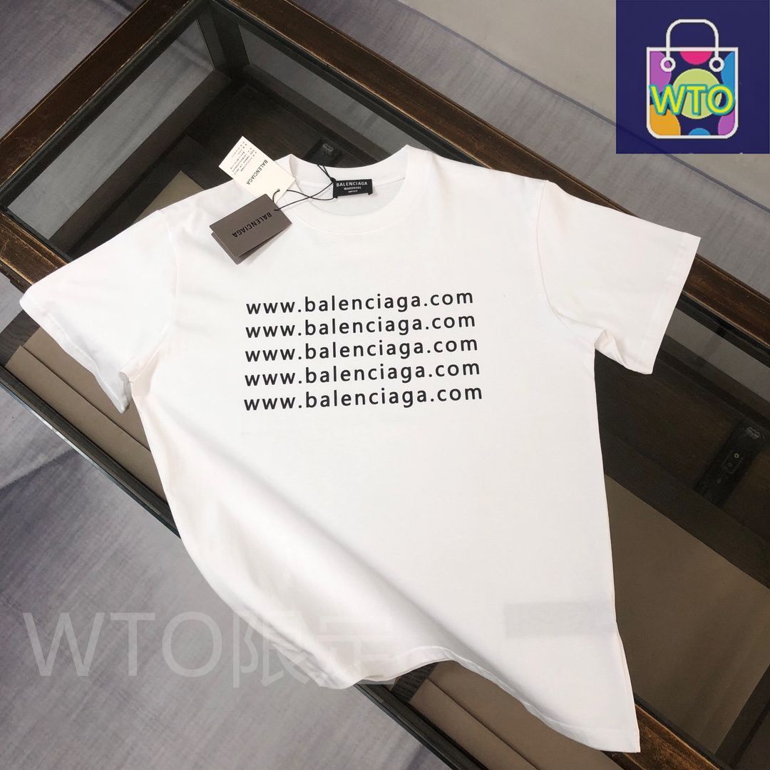 BALENCIAGA◆クルーネック Ｔシャツ ホワイト 送料関税込 本日限定特価】BALENCIAGA クルーネックTシャツ - 高品質