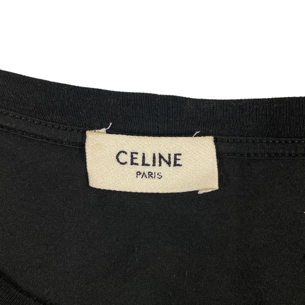 CELINE - CELINE セリーヌ 品番 X008370E ロゴ プリント Tシャツ ブラック サイズXL 正規品 / Z2135 CELINE セリーヌ 品番 X008370E ロゴ プリント Tシャツ ブラック