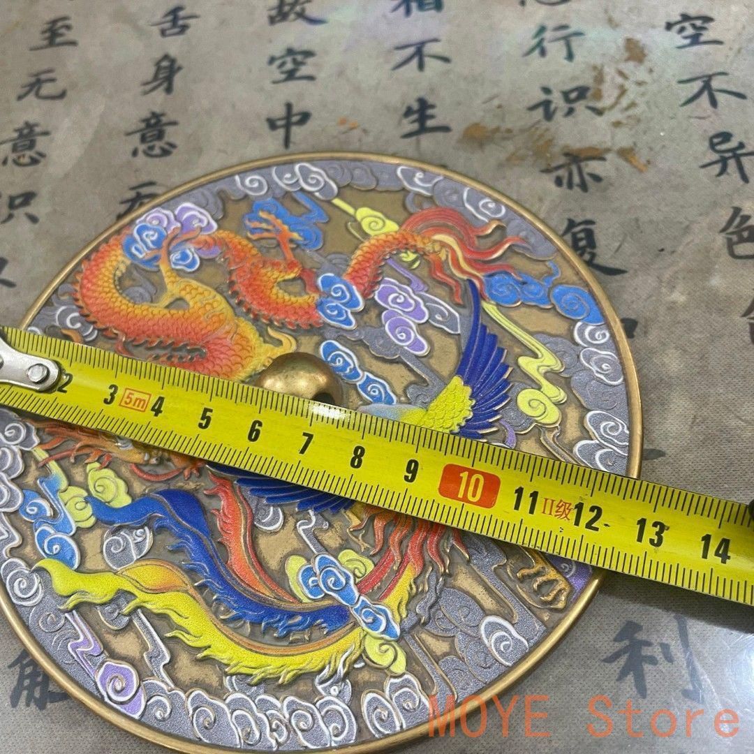 銅鏡 龍鳳鏡 家 玄関 リビング 装飾品 工芸品 置物 - メルカリ