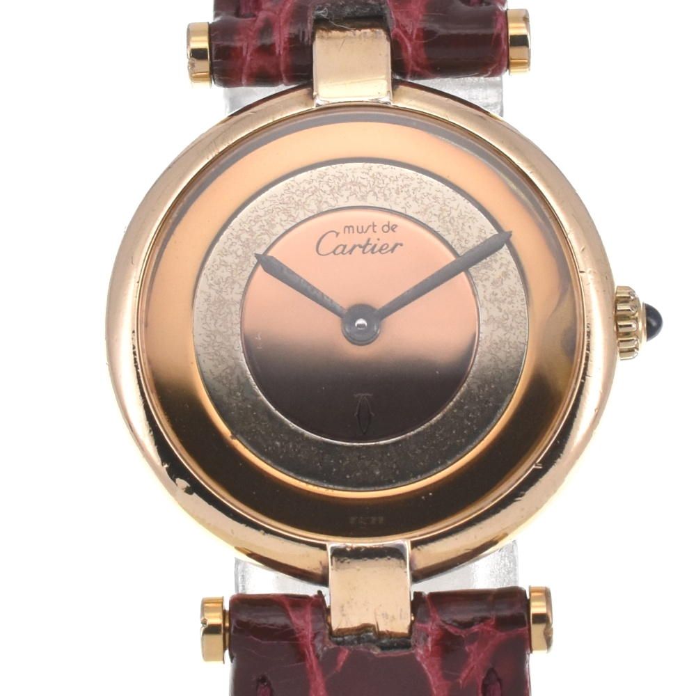 カルティエ CARTIER マスト ヴァンドーム SV925(GP)/レザー 