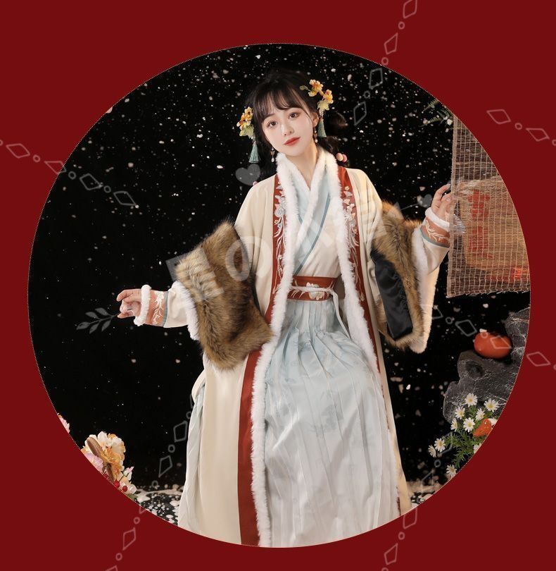 新品未使用 漢服 豪華刺繍デザイン 中国風 冬季特別版 【宋代風】立ち