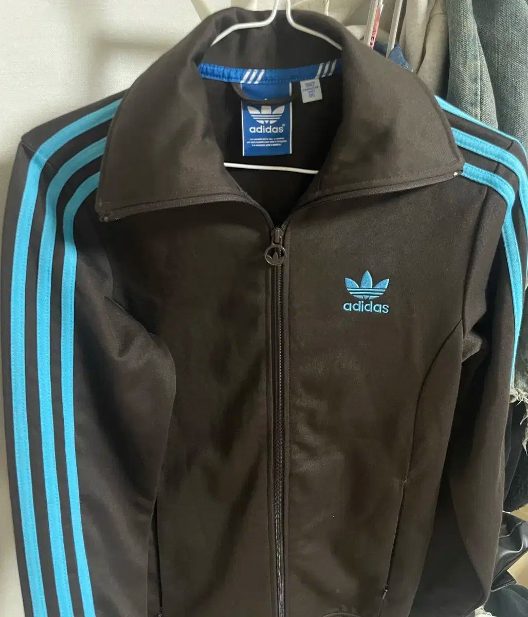 adidas アディダス ファイヤーバード ライトブルー トラックトップス ジャージ ミント 黒