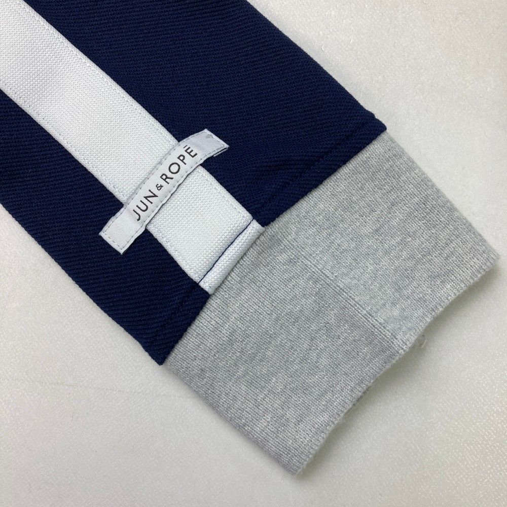 サイズ：M JUN&ROPE ジュン アンド ロペ 長袖ポロシャツ