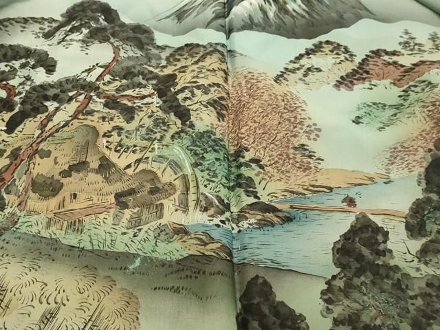 平和屋着物○男性 本場染大島紬 アンサンブル 亀甲柄 証紙付き 正絹