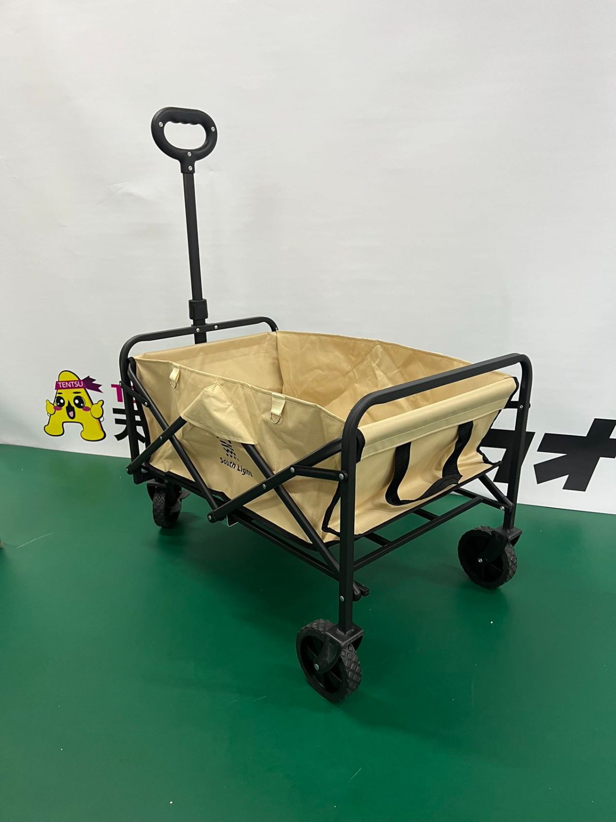 アウトドアワゴン 58L 折りたたみ キャリーカート 軽量 色 カーキ SL-LC120-KK