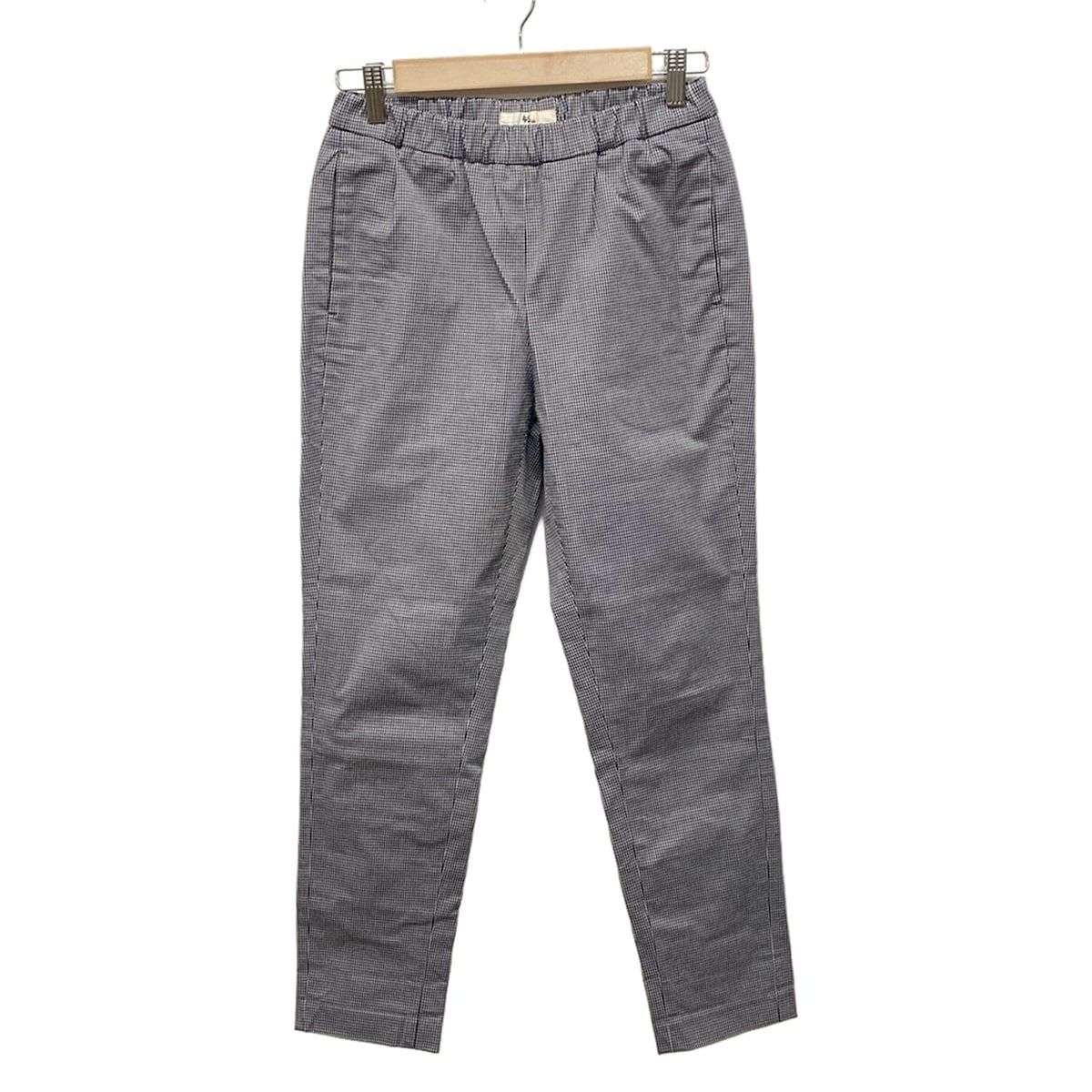 45rpm フォーティーファイブアールピーエム パンツ サイズ2 M レディース - ネイビー×白 フルレングス チェック柄 ウエストゴム