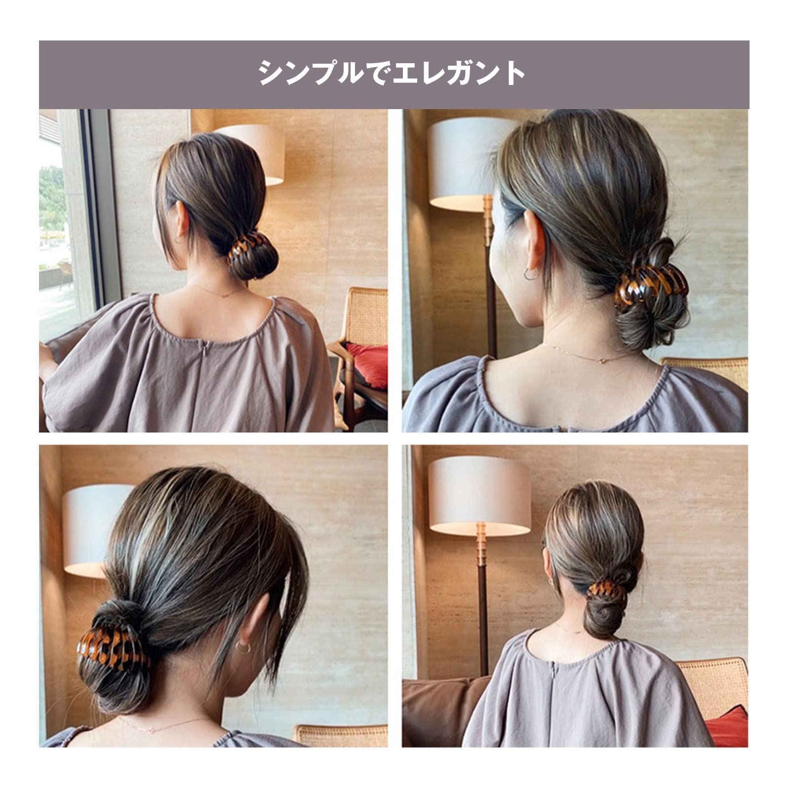 鳥の巣ヘアクリップ 4個セット シュシュ 髪飾り ヘアクリップ 可愛い