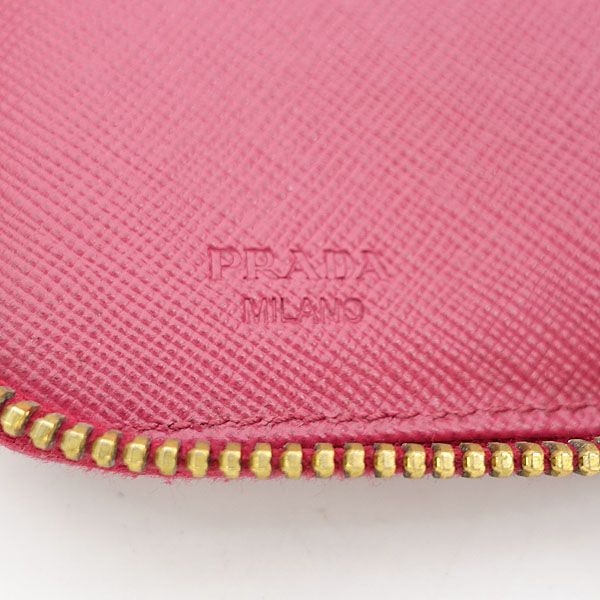PRADA / プラダ □キーケース レザー 6連 ピンク ゴールド ケース付き