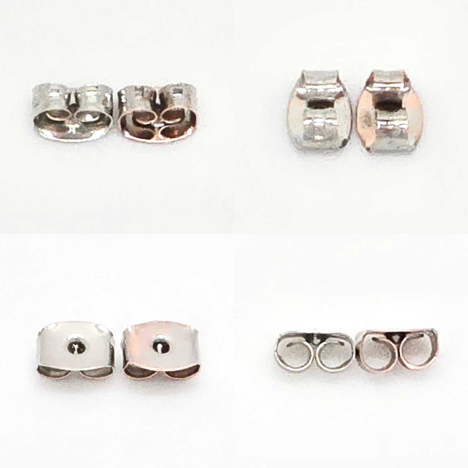 GUCCI グッチ ビー・ピアス 両耳 ラウンドプレート パール カラー  