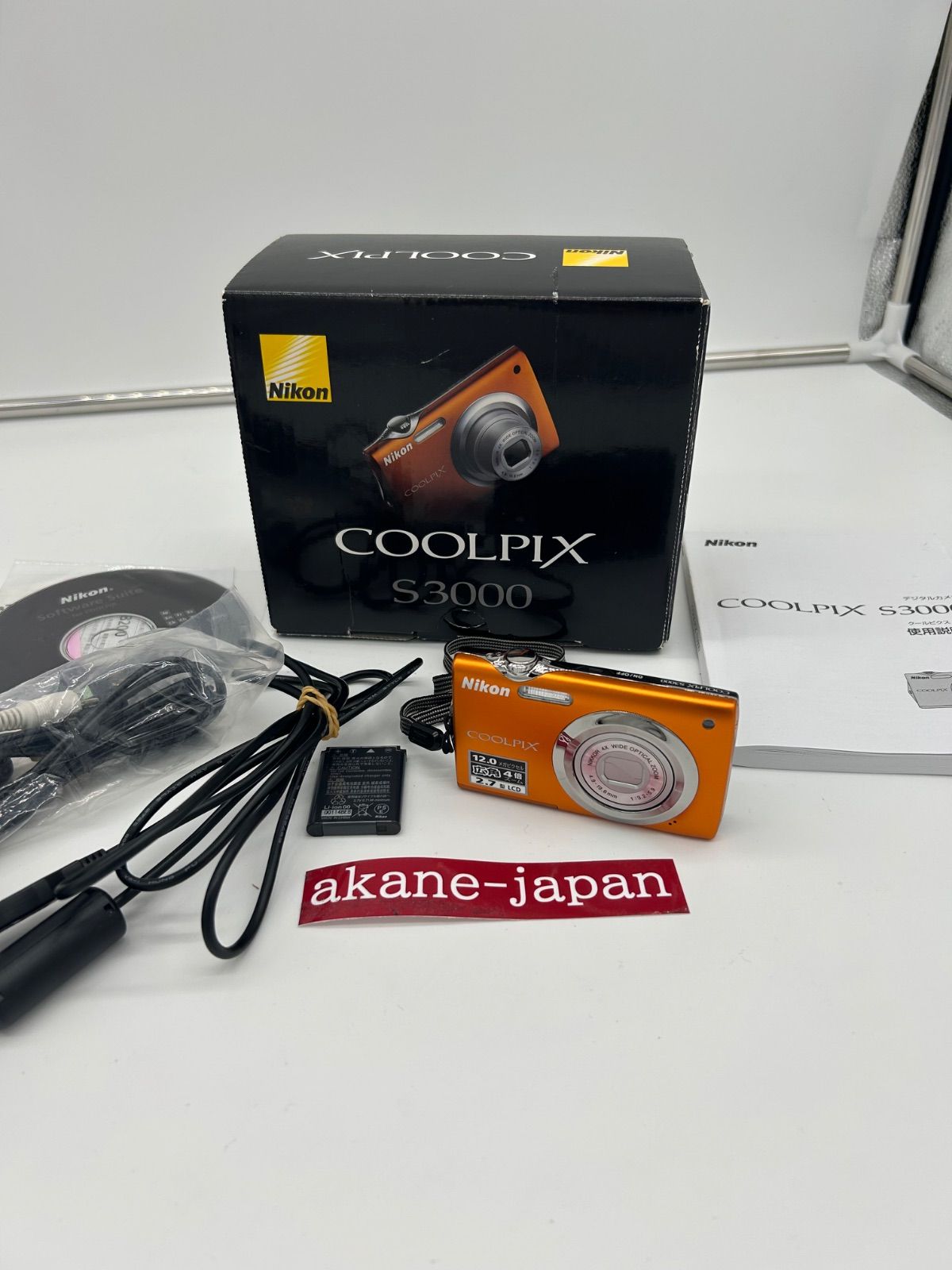 Nikon COOLPIX S3000 12.0MP デジタルカメラ - フラッシュオレンジ