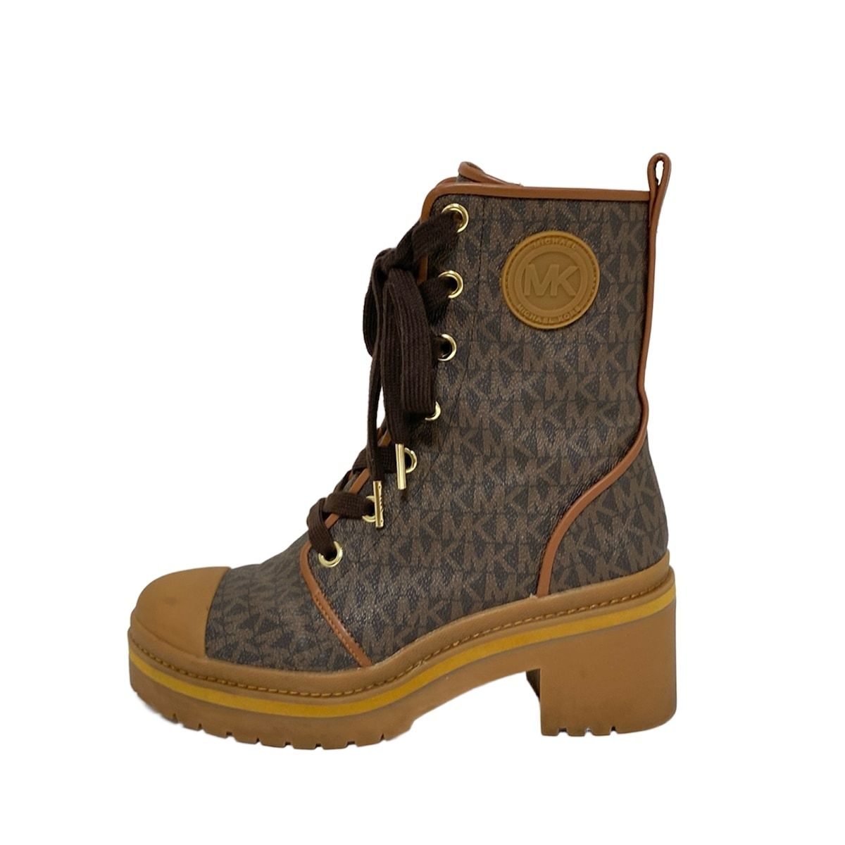 MICHAEL KORS マイケルコース ショートブーツ 7M レディース - ダークブラウン×ブラウン レザー