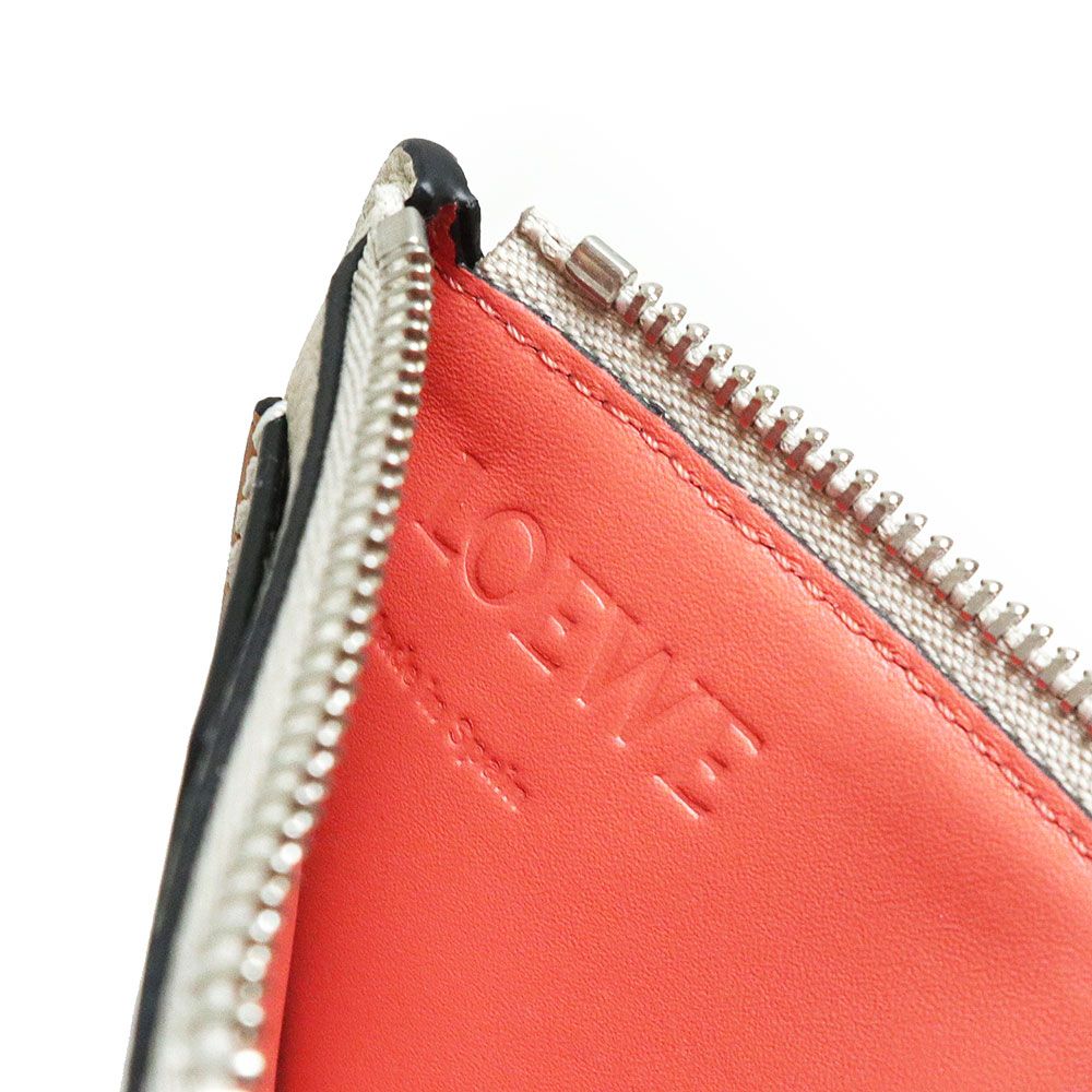 LOEWE L字ファスナーコインケース アナグラムソフト グレインカーフ AB LOEWE L字ファスナーコインケース アナグラムソフト グレイン