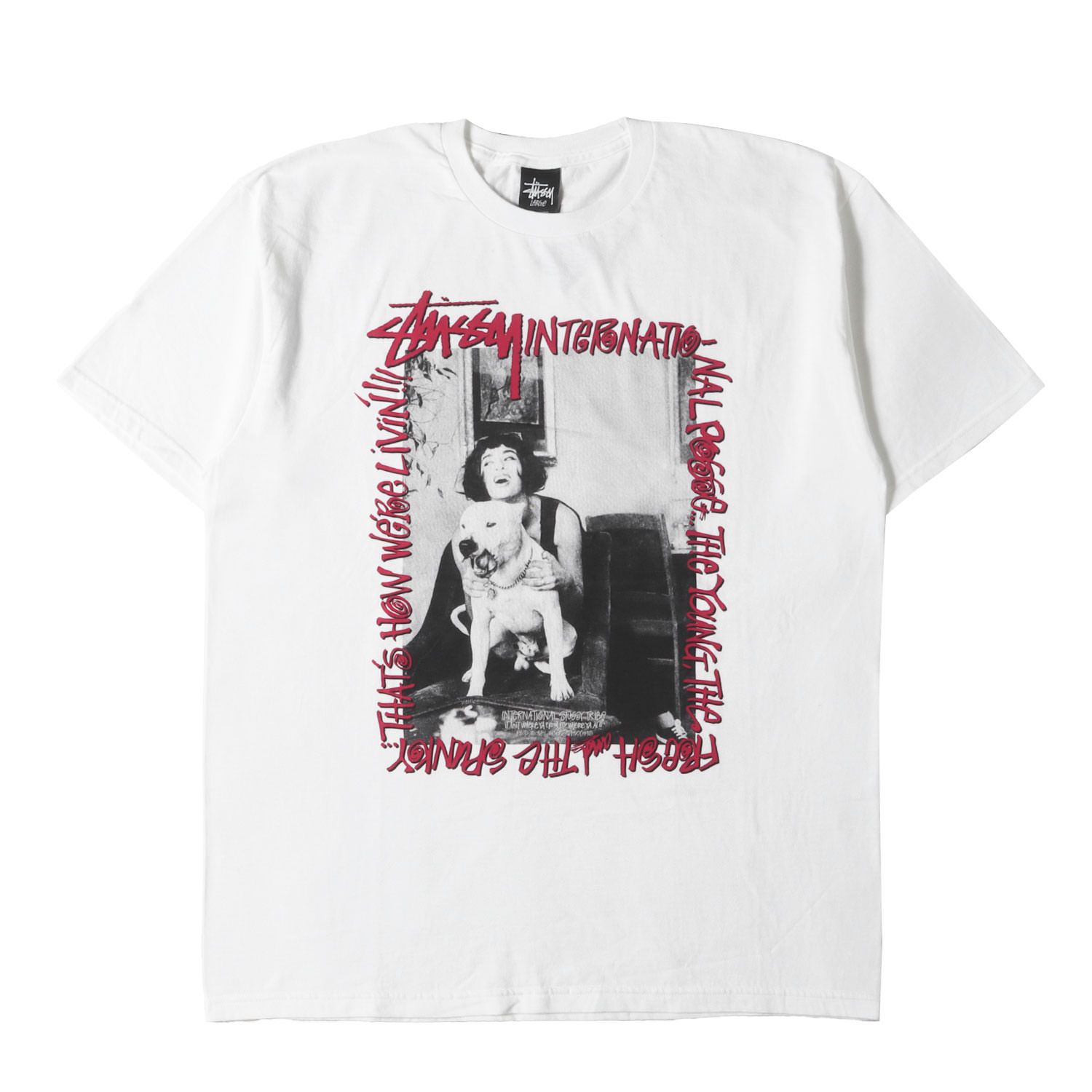 Stussy 半袖tシャツ　白　ホワイト　横浜　クイーンズスクエア　記念　M 新品】STUSSY ステューシー Tシャツ サイズ:L / クイーンズ