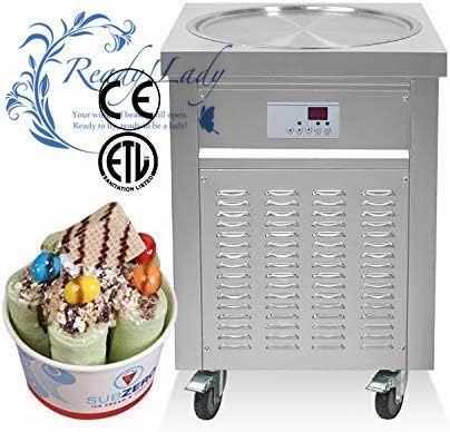 業務用 露店のロールアイスクリーム機器、直径55cmの丸鍋アイスクリームロールマシン、アイスクリームメーカーroll ice cream  machine - メルカリ