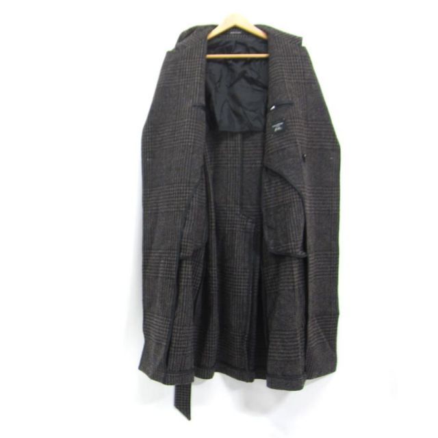 TAGLIATORE ブラウン×ネイビーチェック ダブルチェスターコート