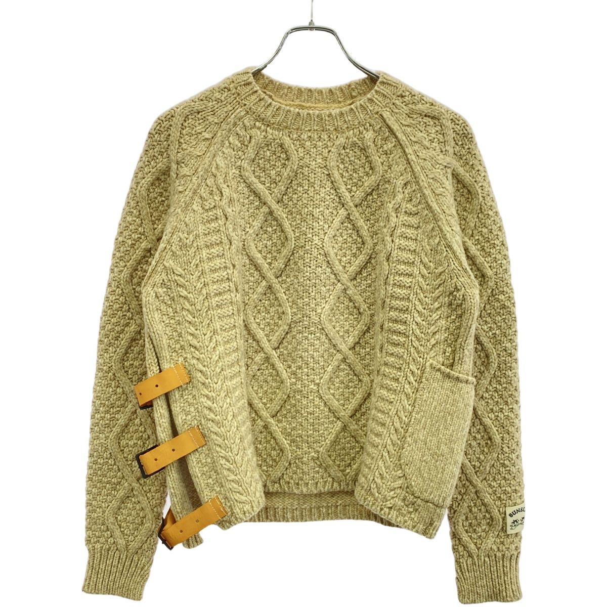 SUNSEA サンシー 18AW BELTED FISHERMAN SWEATER ベルテッド 