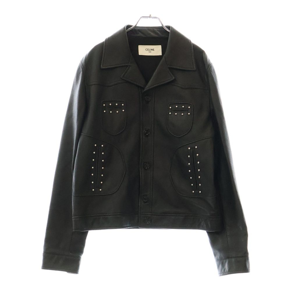 CELINE (セリーヌ) 20AW Soft Lamb Skin Stud Straight Leather Jacket 