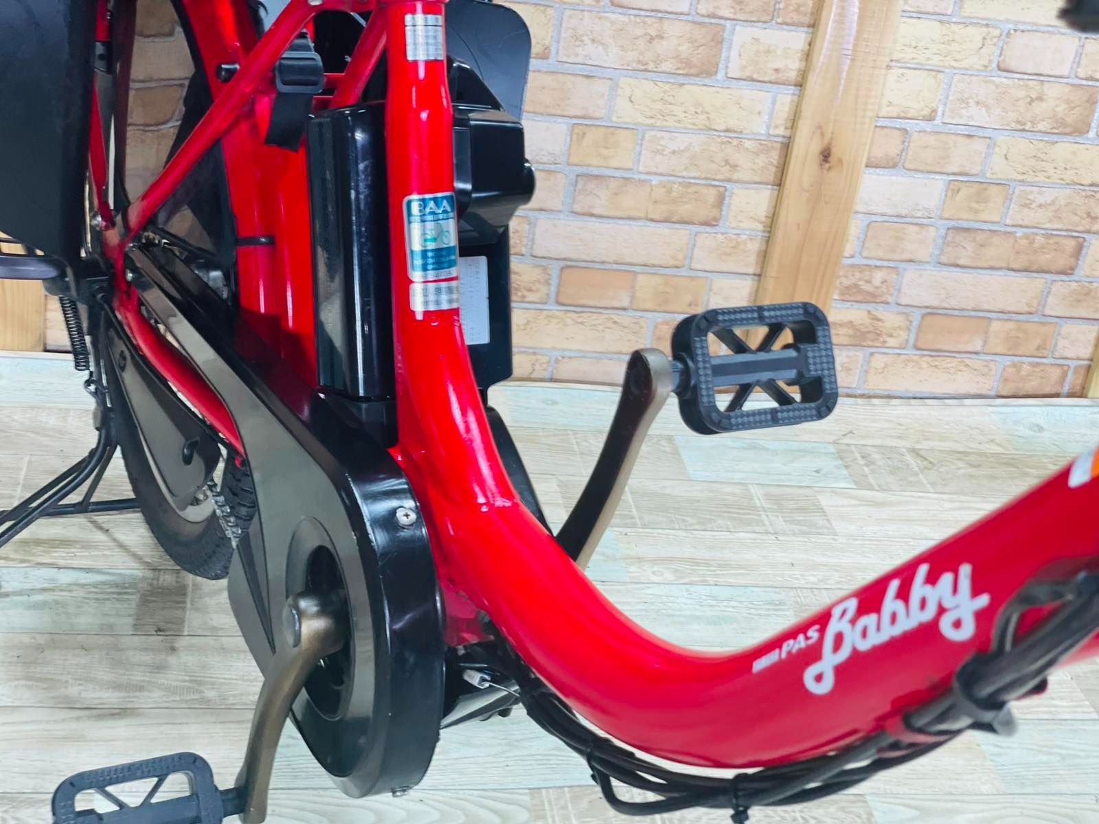 レッド系 バビー ヤマハ 子供乗せ電動アシスト自転車 H2180 超特価】【ヤマハ最上級♪ハイエンドモデル】【レッド系